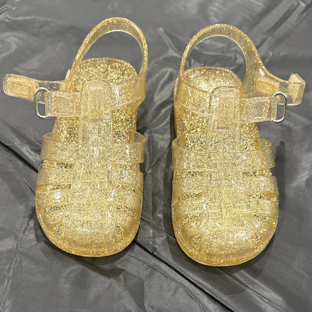 OshKosh B'gosh Glittery Gold Kids Sandals - Picture 1 of 6
